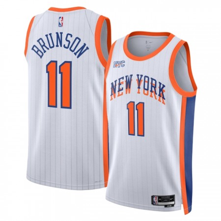 Camiseta Hombre NBA New York Knicks Jalen Brunson 2024-25 Nike City Edition Blanco Swingman